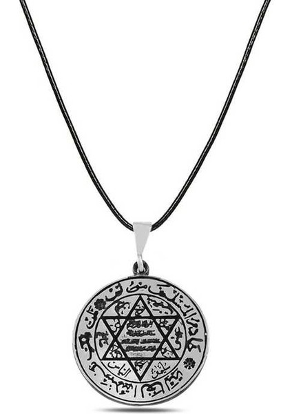 Gümüş Süleyman Mührü Kolye (BC-87DEB4)