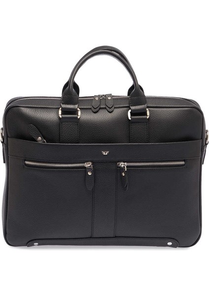 Siyah Hakiki Deri Erkek Evrak Çantası - S1EV00021476-A41