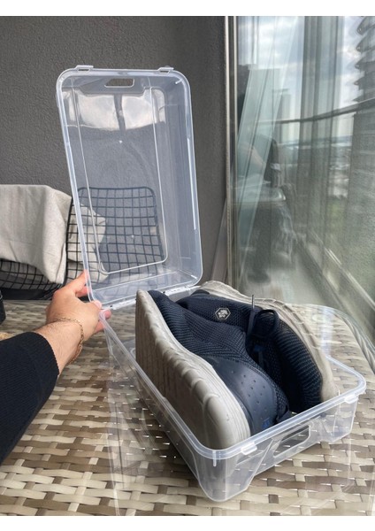 10'lu Şeffaf Ayakkabı Kutusu Erkek Seyahate Uygundur Pratik fiyatları