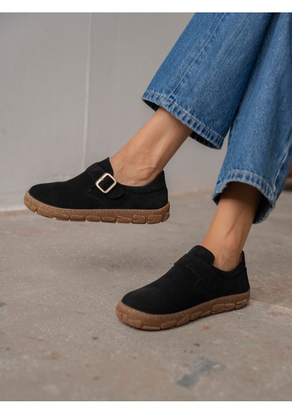Hiva Siyah Hakiki Süet Kadın MAKOSEN