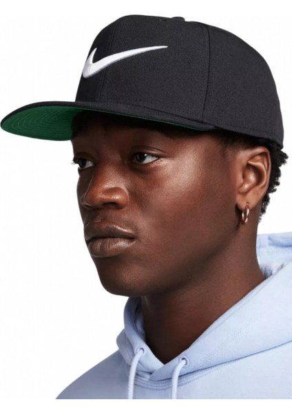 Sportswear Pro Swoosh Snapback Cap Hat Unisex Şapka Siyah