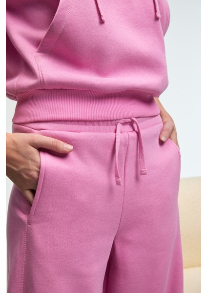 SELORIN Kadın Baggy Çift Cepli Pembe Eşofman Altı fırsatları