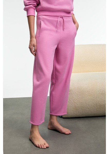 SELORIN Kadın Baggy Çift Cepli Pembe Eşofman Altı indirimleri