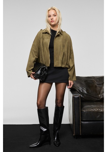 QUERIDA Kadın Yuvarlak Yaka Saç Örgülü Regular Fit Triko Siyah Kazak fiyatları