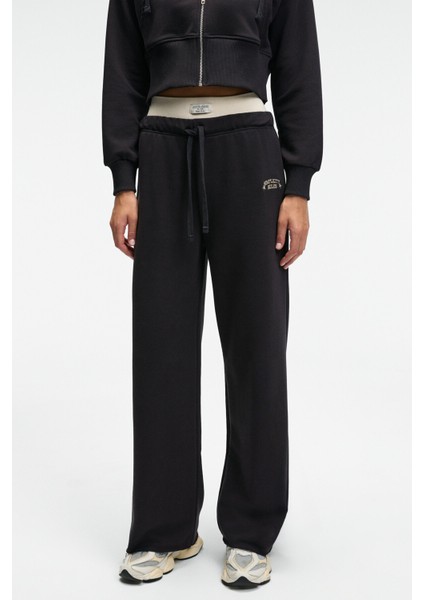 MORVELLA Kadın Nakışlı Regular Fit Antrasit Eşofman Altı fiyatları