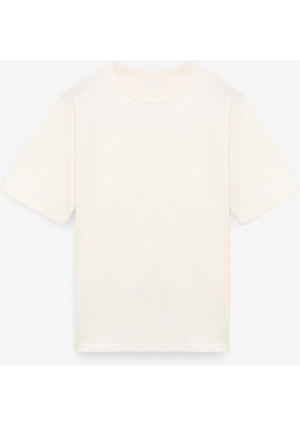 CATWALK Erkek %100 Pamuk Regular Fit Ekru T-Shirt