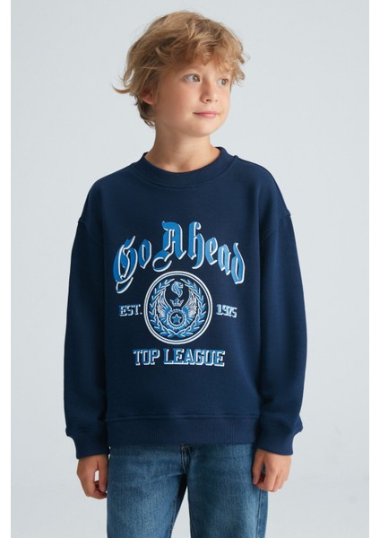 Ferney Erkek Çocuk Pamuk Navy Sweatshirt modelleri