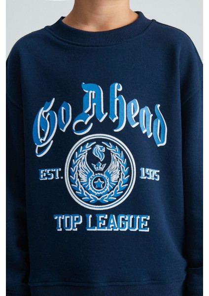 Ferney Erkek Çocuk Pamuk Navy Sweatshirt fırsatları