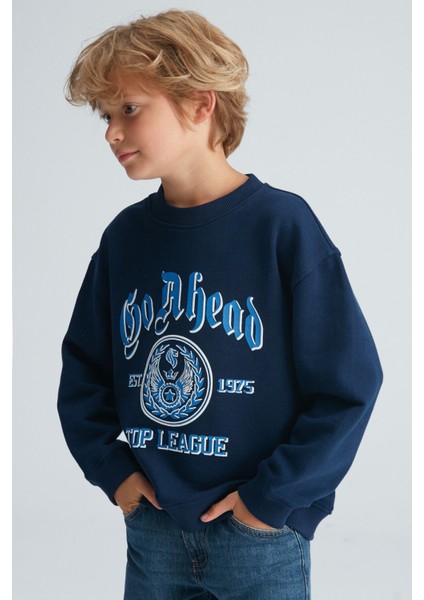 Ferney Erkek Çocuk Pamuk Navy Sweatshirt indirimleri