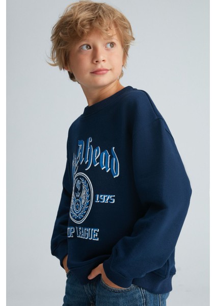 Ferney Erkek Çocuk Pamuk Navy Sweatshirt