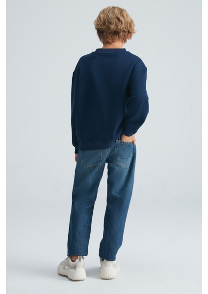 Ferney Erkek Çocuk Pamuk Navy Sweatshirt