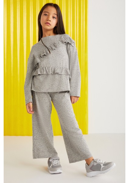 LILIANA-GRM24045 %34 polyester %28 viscon %33 pamuk %5elastne kız çocuk uzun kollu bluz ve pantalon modelleri