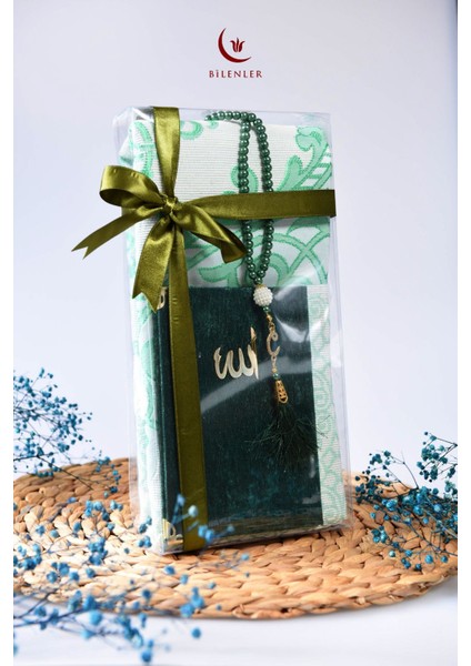 Seccade Kadife Yasin ve Inci Tesbih Hediyelik Set 1 Adet fiyatları