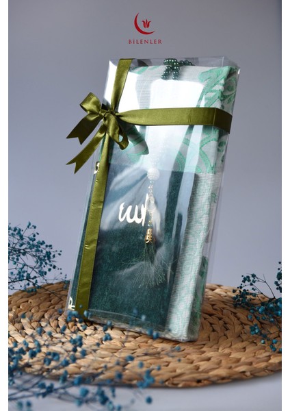 Seccade Kadife Yasin ve Inci Tesbih Hediyelik Set 1 Adet modelleri