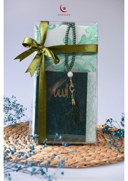 Seccade Kadife Yasin ve Inci Tesbih Hediyelik Set 1 Adet fırsatları