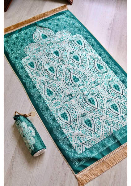 Rumi Desenli Ipek Dokulu Keseli Seccade S1030 Yeşil Renk fiyatları