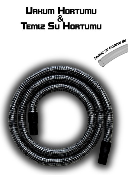 Koltuk Yıkama Makinelerine Uyumlu Cleanfast Vakum Hortumu Çelik Telli