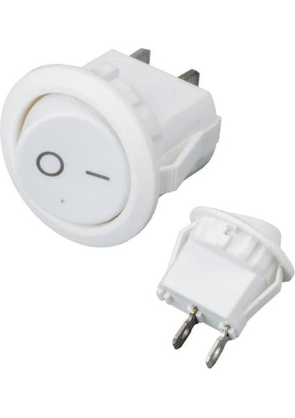 Mini Yuvarlak Işıksız On-Off Beyaz Anahtar IC-134E