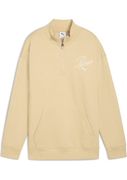 Ess Scrıpt Half-Zip Crew Kadın Sweatshirt fırsatları