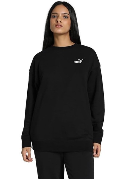 ESS Small No. 1 Logo Rela Siyah Kadın Sweatshirt