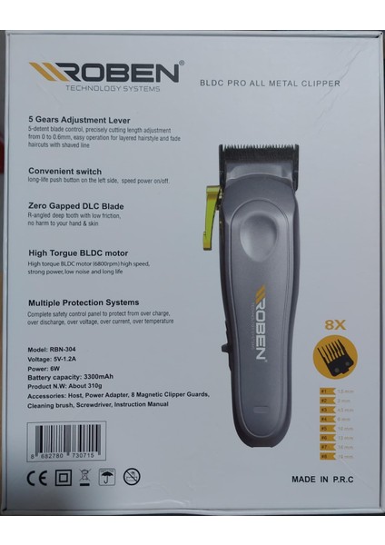 Profesyonel Tıraş Makinesi RBN-304