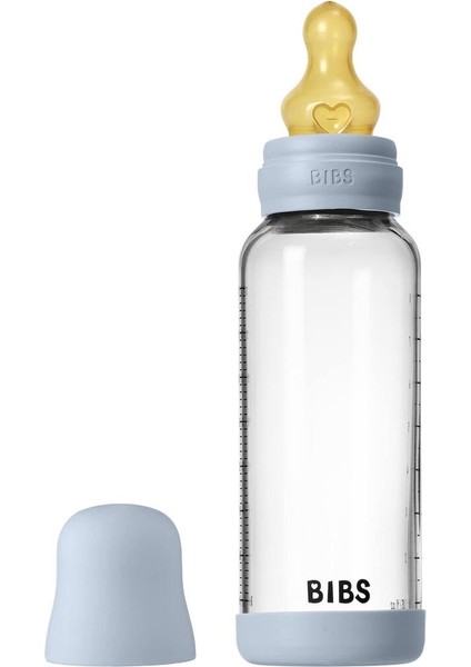 Cam Biberon Seti 240 Ml, Güvenli ve Sağlıklı Bebek Beslenmesi Için Mavi Renk