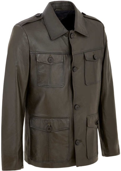 Haki Hakiki Deri Erkek Hakiki Deri Ceket - E22BDM310390-R2X modelleri