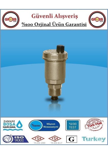 Otomatik Hava Tahliye Cihazı - Purjör 1/2''