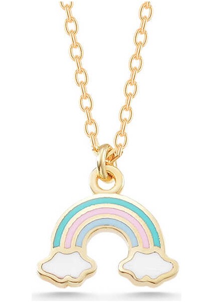 925 Ayar Gümüş Gold Gökkuşağı Kadın Kolye (BC-6F43AF) modelleri