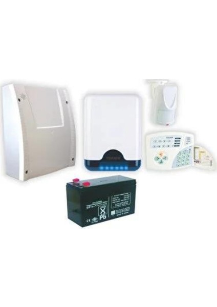 TSP-5208N Ethernet Modüllü 8+8 Zonlu Alarm Paneli, Tuş Takımı Hariç