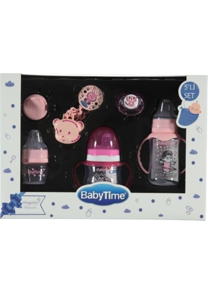 Pembe Renkli Bebek Biberon Seti 5'li, Sağlıklı ve Güvenli Kullanım Için Ideal
