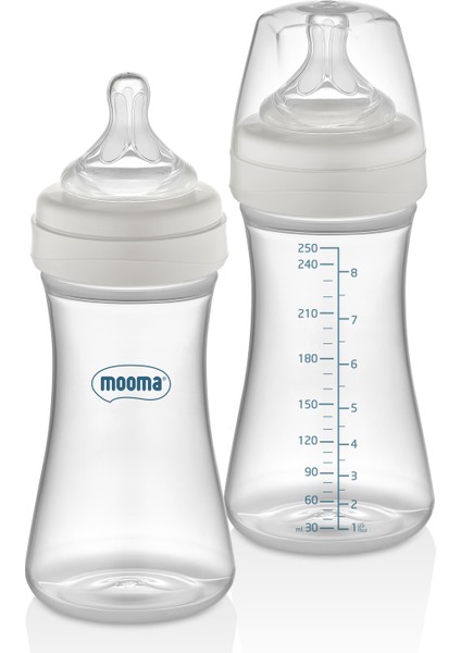 Şeffaf 250 ml Antikolik Pp Biberon 0-6 Ay Yavaş Akış fiyatları