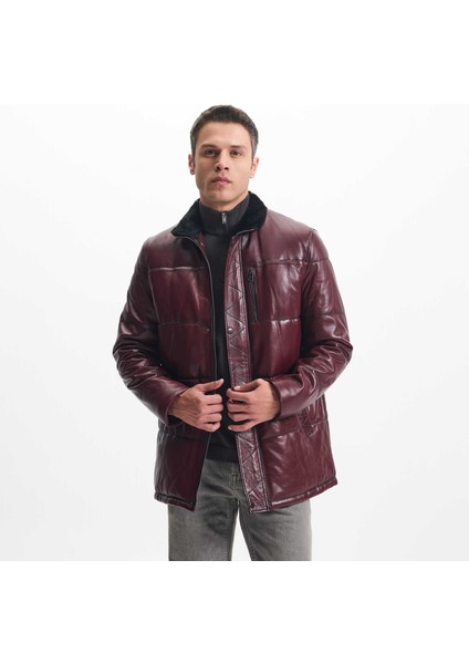 Bordo Hakiki Deri Erkek Hakiki Deri Kaban - E23KDM310461-Q4N