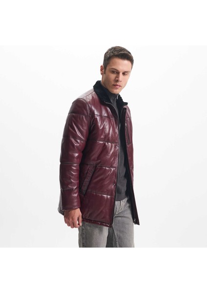 Bordo Hakiki Deri Erkek Hakiki Deri Kaban - E23KDM310461-Q4N