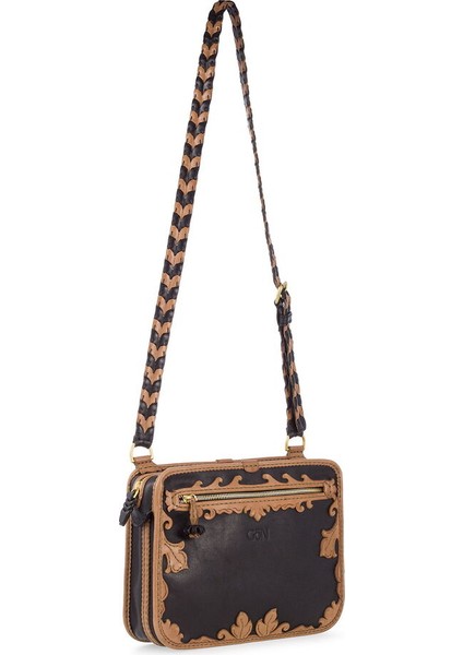 Handmade Siyah-Gri Kadın Çapraz Askılı Çanta Talin fiyatları