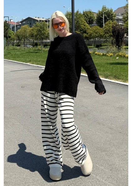 Siyah Bisiklet Yaka Kadın Buklet Kazak MG2480 modelleri