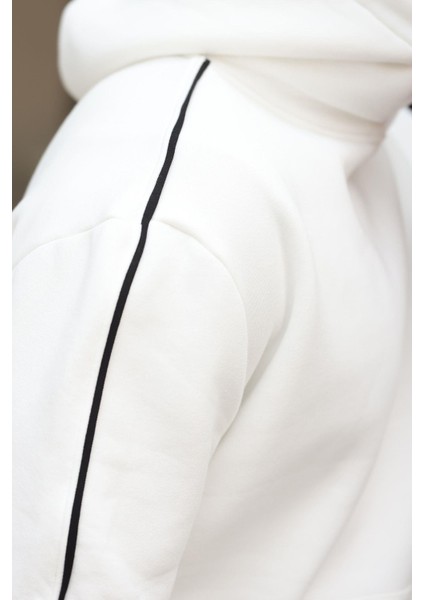 Ekru Kapüşonlu Kanguru Cep Erkek Sweatshirt E7163 fırsatları