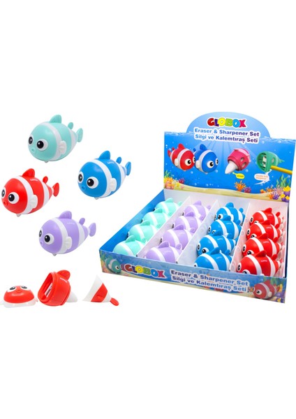 Çift Bıçaklı Kalemtraşlı ve Silgili Balık modelleri