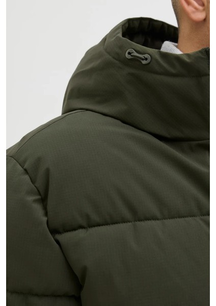 Erkek Jjglobal Kapüşonlu Şişme Mont 12283517 Koyu Yeşil modelleri