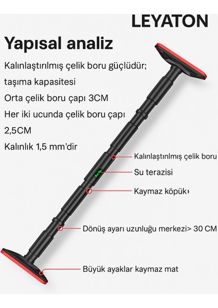 Yeni Nesil 120-150CM Koridor Kapı Barfiksi Barfix Aleti Çubuğu Çekme Barı Demiri Bar modelleri