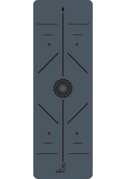 Focus Serisi Sis Mavisi 4.1 mm Doğal Kauçuk Kaydırmaz Yoga Matı