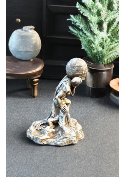 Atlas Heykeli Dünyayı Taşıyan Adam 16 Cm Masa Üstü Vitrin Heykel Biblo fırsatları