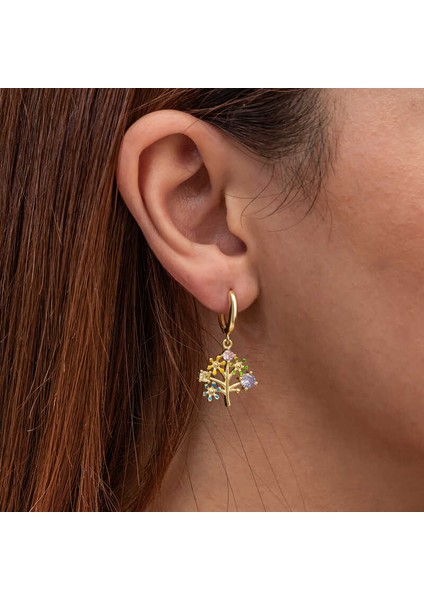 Gümüş Gold Renkli Taşlı Hayat Ağacı Kadın Küpe (BC-F7BBFB) fırsatları