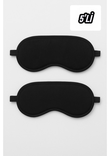 5'li Işığı Geçirmez Yumuşak Rahat Uyku Bandı Uyku Gözlüğü Araba Ev Ofis Spa Meditasyon Göz Bandı