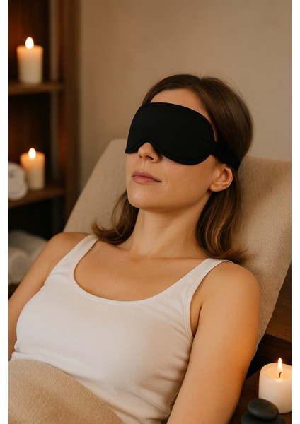 5'li Işığı Geçirmez Yumuşak Rahat Uyku Bandı Uyku Gözlüğü Araba Ev Ofis Spa Meditasyon Göz Bandı modelleri