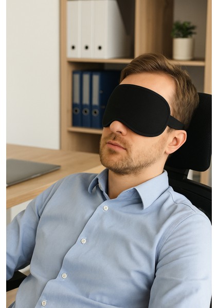 5'li Işığı Geçirmez Yumuşak Rahat Uyku Bandı Uyku Gözlüğü Araba Ev Ofis Spa Meditasyon Göz Bandı fırsatları