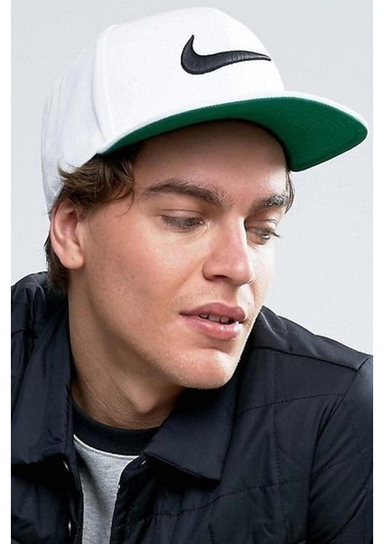Sportswear Pro Swoosh Snapback Cap Hat Unisex Şapka Beyaz