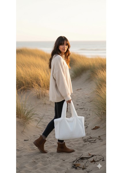 Cloud Juicy Tote Kadın Peluş Omuz Çantası (40*30) fiyatları