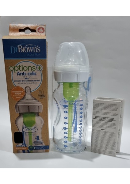 Şeffaf 270 ml Cam Bebek Biberonu, Antikolik Özellikli, Hijyenik ve Güvenli Kullanım fiyatları