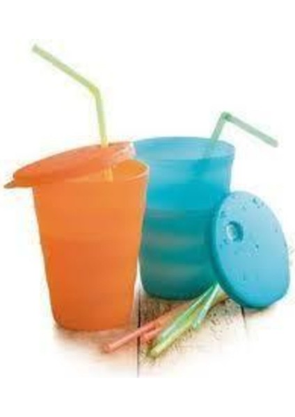 Eko Pipetli Çift Bardak, Şık ve Pratik Içecek Kabı Seti